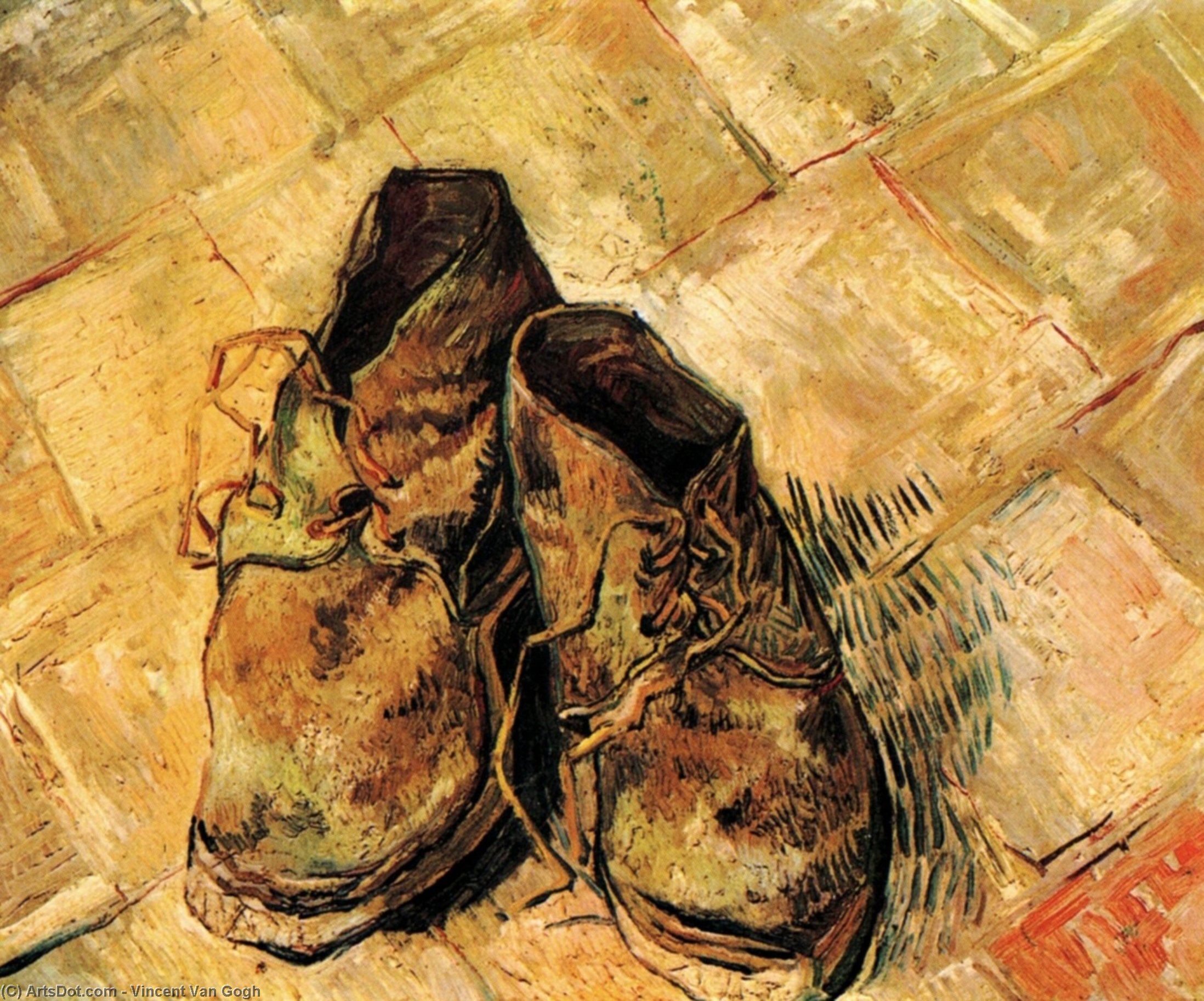 Wikioo.org - สารานุกรมวิจิตรศิลป์ - จิตรกรรม Vincent Van Gogh - A Pair of Shoes