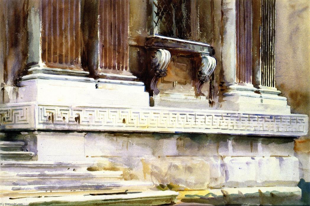 Wikioo.org - สารานุกรมวิจิตรศิลป์ - จิตรกรรม John Singer Sargent - Palazzo Grimani (also known as Base of a Palace)