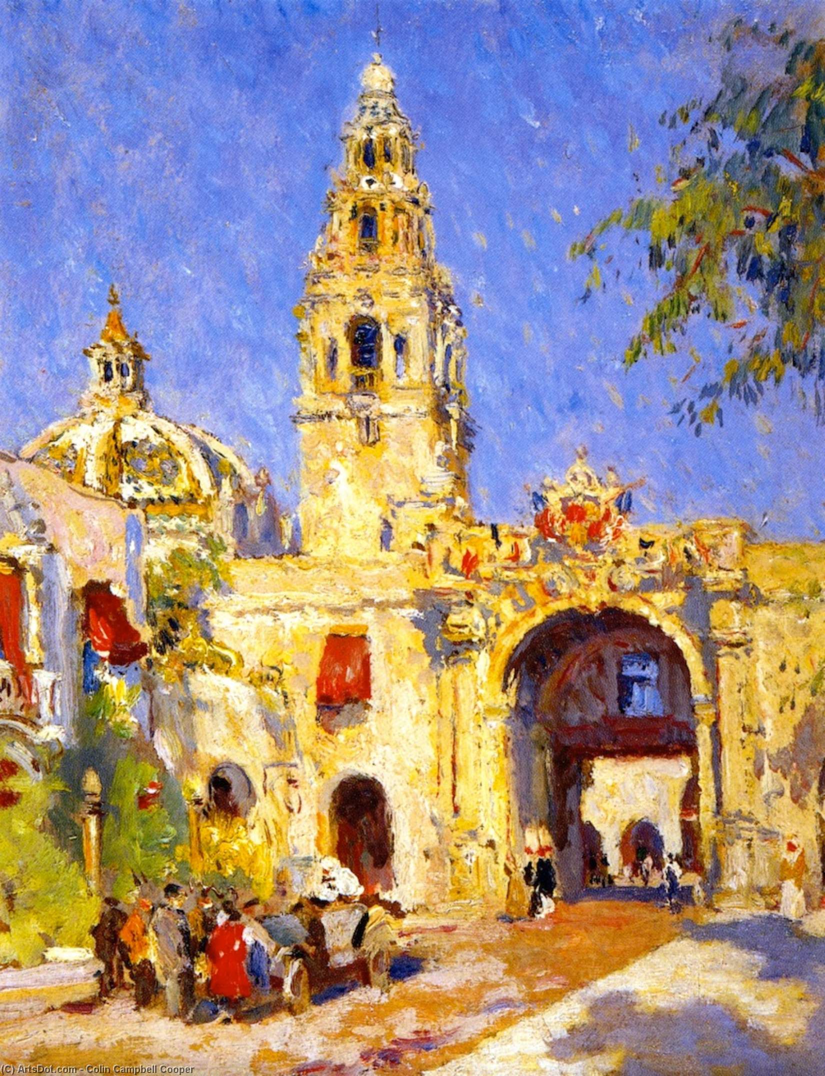 Wikoo.org - موسوعة الفنون الجميلة - اللوحة، العمل الفني Colin Campbell Cooper - Panama-California Exposition, San Diego, 1916