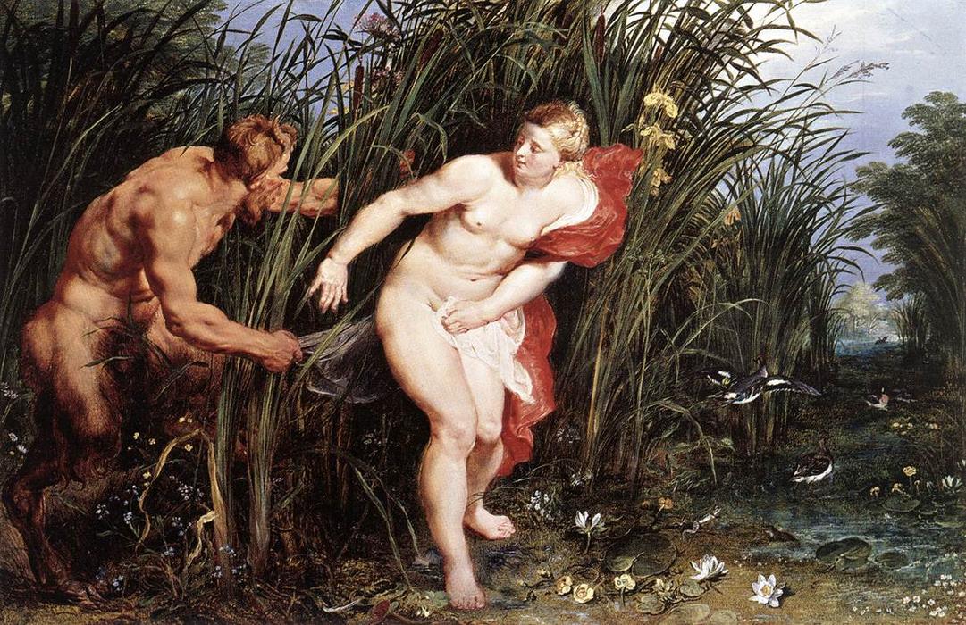 Wikoo.org - موسوعة الفنون الجميلة - اللوحة، العمل الفني Peter Paul Rubens - Pan and Syrinx