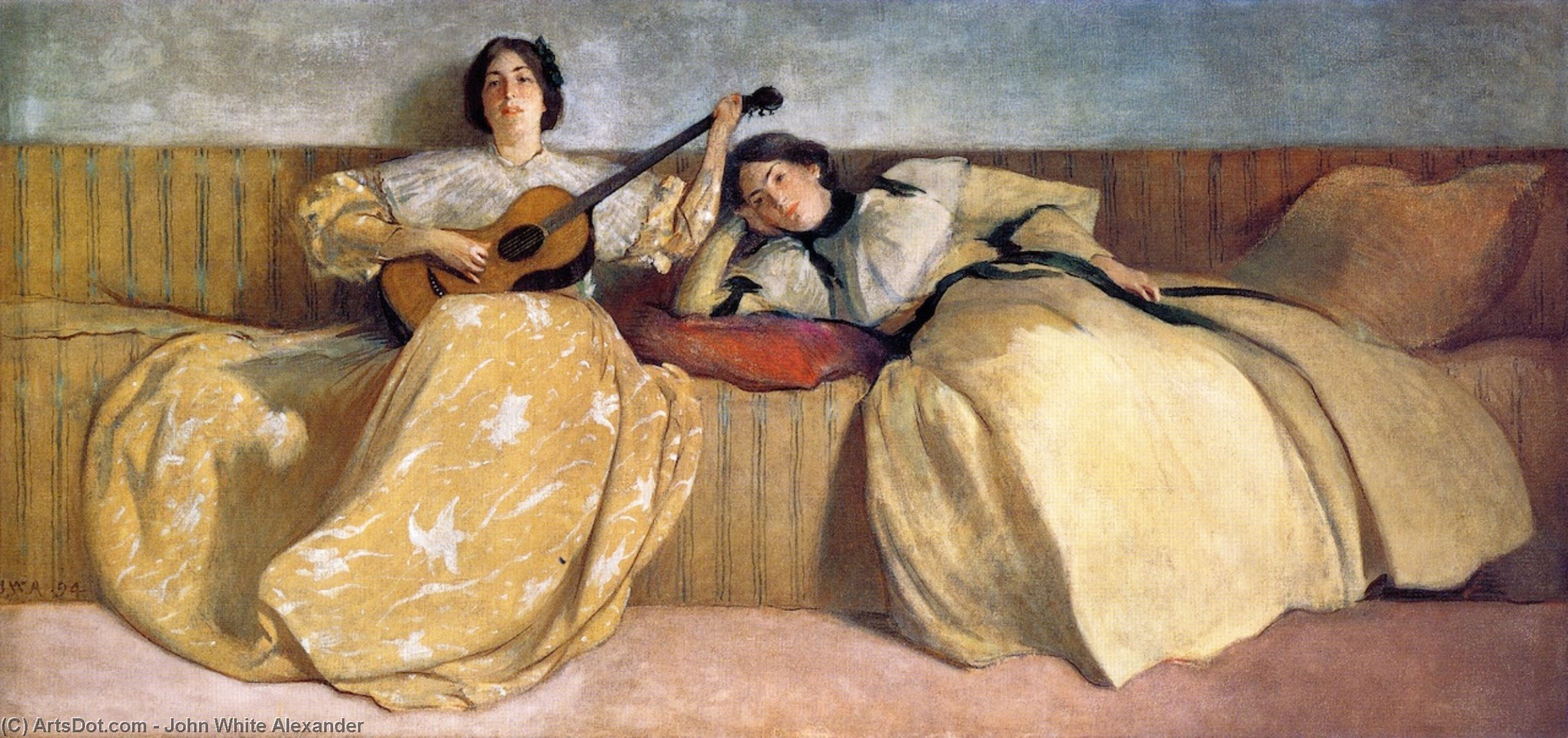 Wikioo.org - The Encyclopedia of Fine Arts - Painting, Artwork by John White Alexander - Panel for Music Room