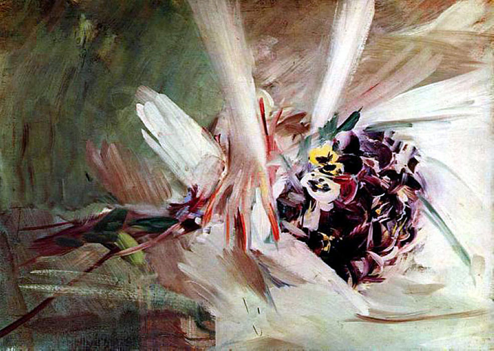 Wikioo.org - The Encyclopedia of Fine Arts - Painting, Artwork by Giovanni Boldini - The Pansies