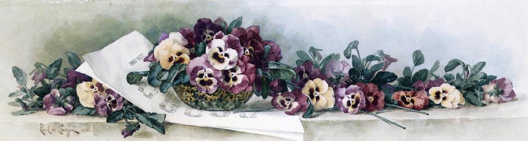 Wikioo.org - The Encyclopedia of Fine Arts - Painting, Artwork by Paul De Longpre - Pansy Waltz
