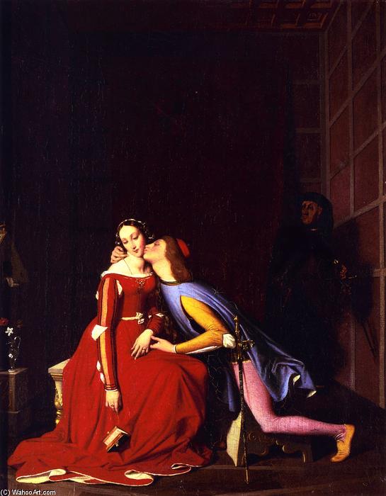 WikiOO.org - Encyclopedia of Fine Arts - Lukisan, Artwork Jean Auguste Dominique Ingres - Paolo and Francesca