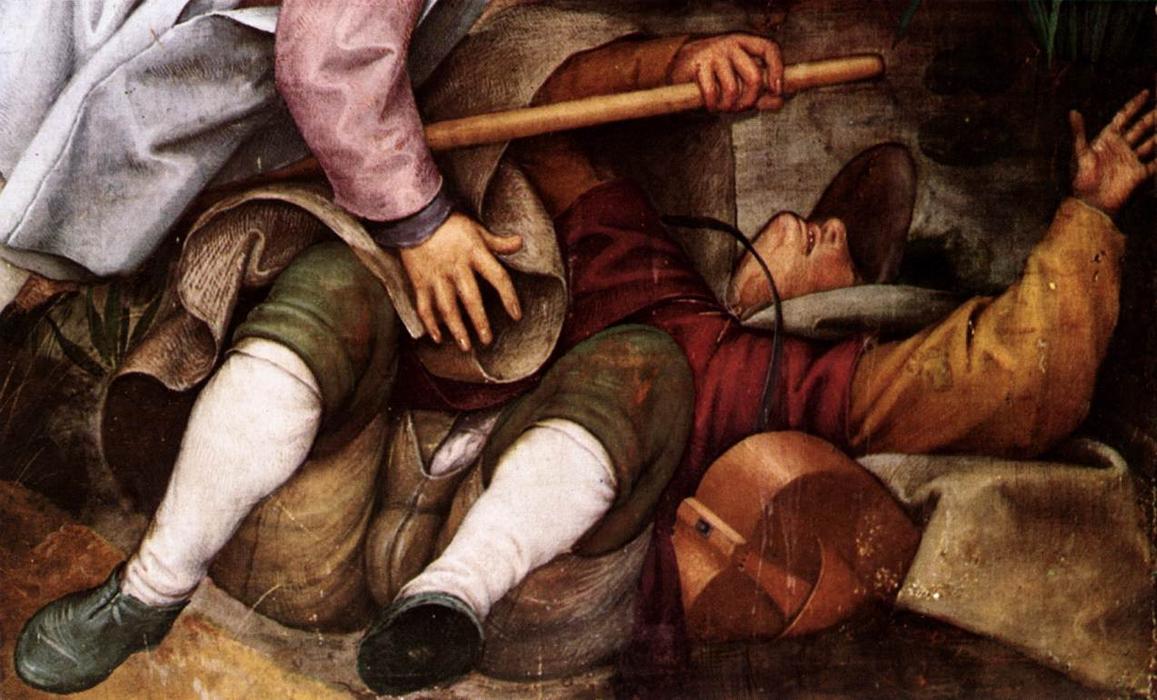 Wikioo.org – L'Enciclopedia delle Belle Arti - Pittura, Opere di Pieter Bruegel The Elder - la parabola del leading cieco il cieco ( particolare )