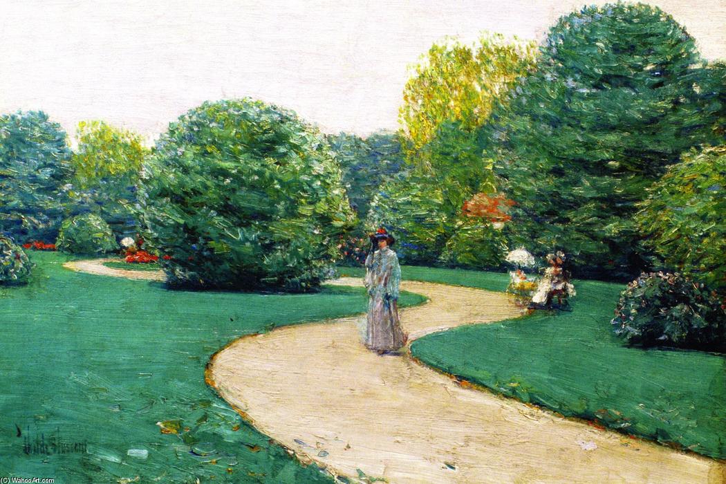 Wikioo.org - The Encyclopedia of Fine Arts - Painting, Artwork by Frederick Childe Hassam - Parc Monceau, Paris