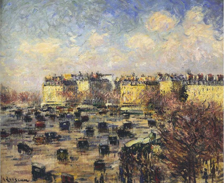 Wikioo.org - The Encyclopedia of Fine Arts - Painting, Artwork by Gustave Loiseau - Paris - Wagram Avenue
