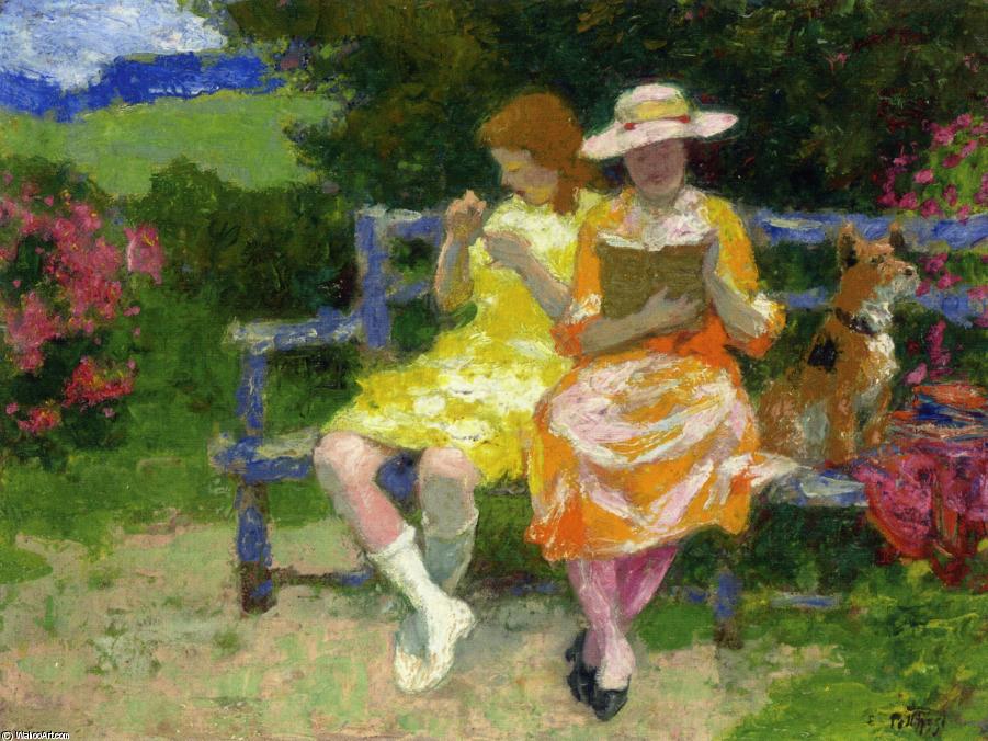 Wikioo.org - The Encyclopedia of Fine Arts - Painting, Artwork by Edward Henry Potthast - Park Bench