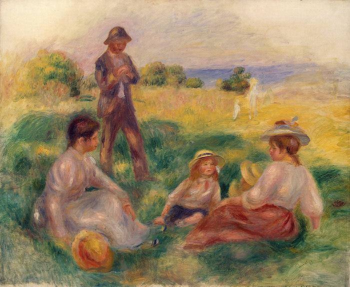 WikiOO.org - Encyclopedia of Fine Arts - Maleri, Artwork Pierre-Auguste Renoir - Party in the Country at Berneval