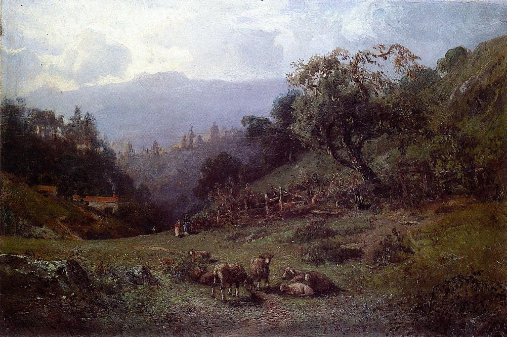 Wikioo.org - The Encyclopedia of Fine Arts - Painting, Artwork by William Keith - Pastoral Landscape