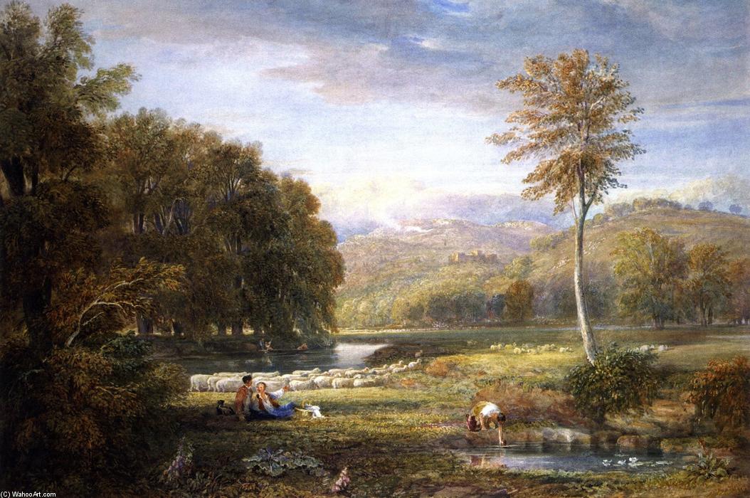 WikiOO.org - Encyclopedia of Fine Arts - Maľba, Artwork David Cox - Pastoral Scene in Herefordshire