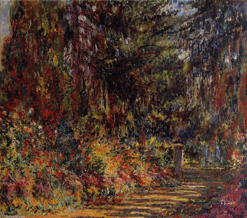 WikiOO.org - Εγκυκλοπαίδεια Καλών Τεχνών - Ζωγραφική, έργα τέχνης Claude Monet - The Path at Giverny