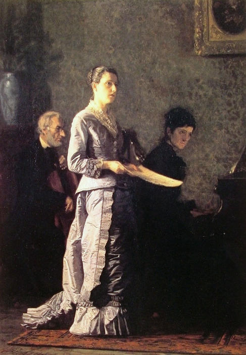 Wikoo.org - موسوعة الفنون الجميلة - اللوحة، العمل الفني Thomas Eakins - The Pathetic Song