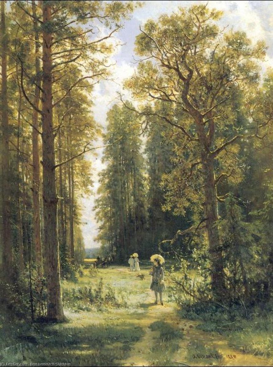 Wikioo.org - The Encyclopedia of Fine Arts - Painting, Artwork by Ivan Ivanovich Shishkin - Path in a forest