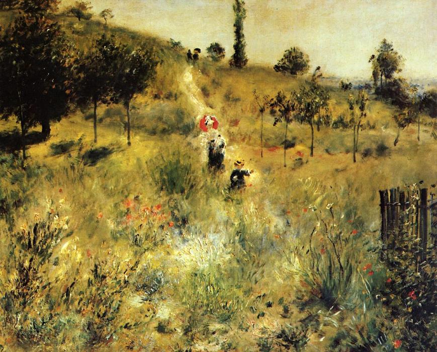 WikiOO.org – 美術百科全書 - 繪畫，作品 Pierre-Auguste Renoir -  路径 曲折  通过  的  高 草