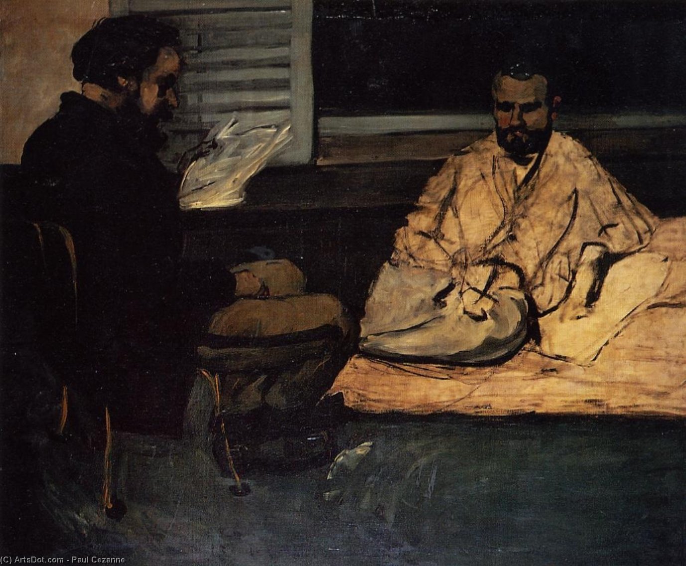 Wikioo.org – La Enciclopedia de las Bellas Artes - Pintura, Obras de arte de Paul Cezanne - Pablo alexis que lee a zola
