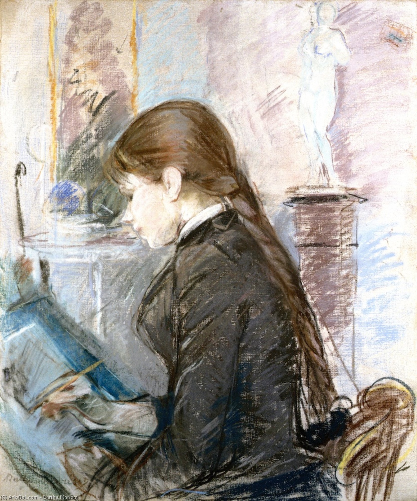 Wikioo.org - The Encyclopedia of Fine Arts - Painting, Artwork by Berthe Morisot - Paule Gobillard Drawing