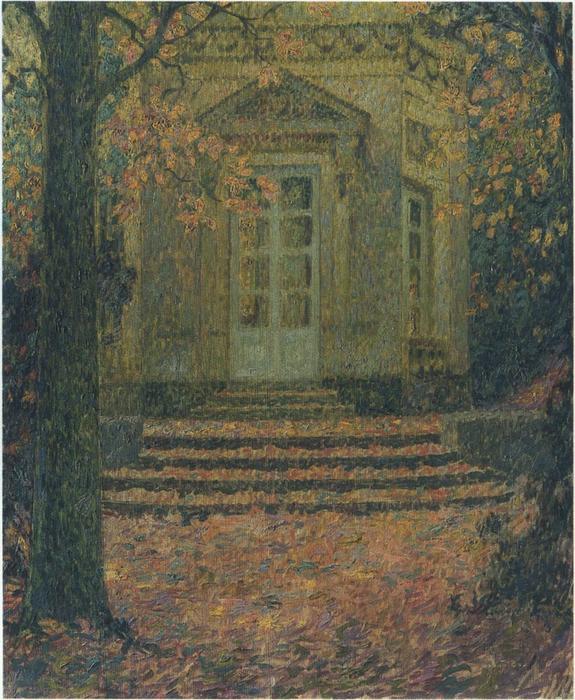 Wikioo.org - The Encyclopedia of Fine Arts - Painting, Artwork by Henri Eugène Augustin Le Sidaner - Pavilion of Music in Autumn