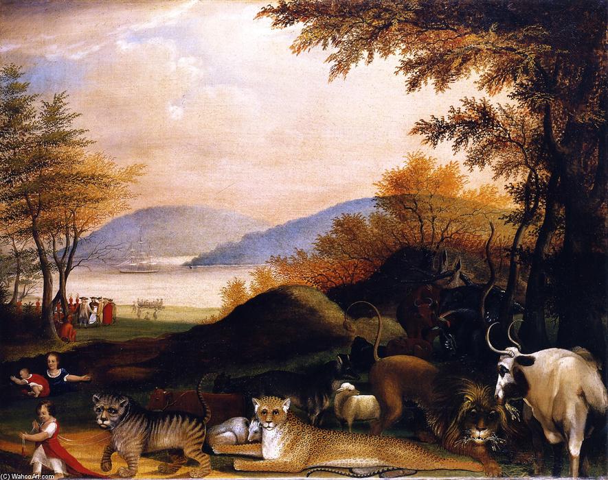 Wikioo.org - The Encyclopedia of Fine Arts - Painting, Artwork by Edward Hicks - Peaceable Kingdom (21)