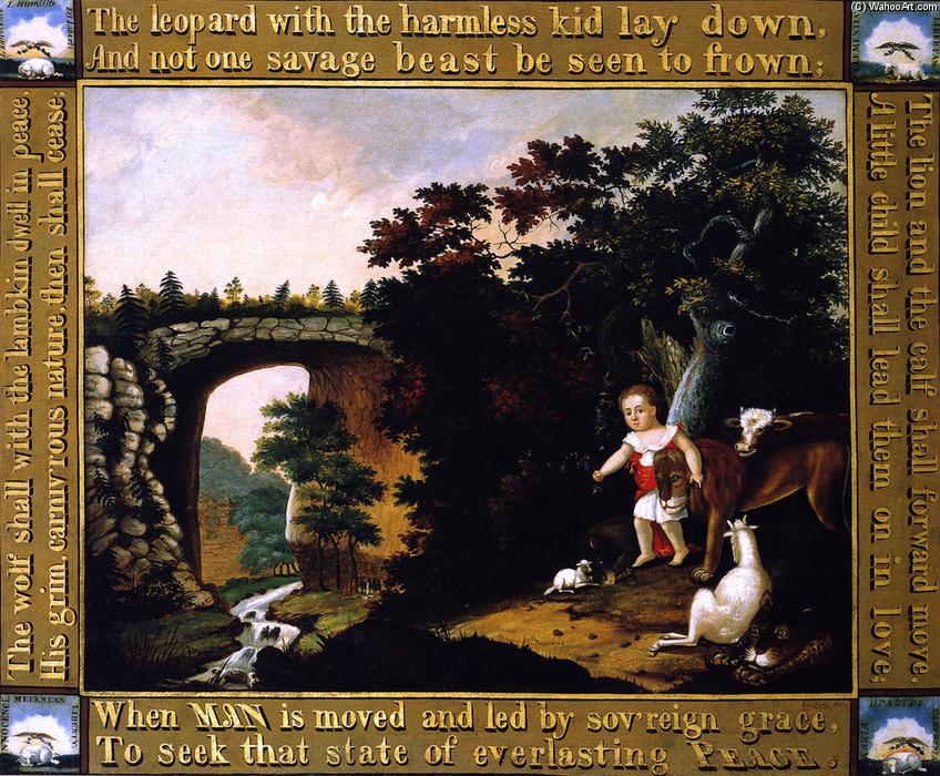 Wikioo.org - The Encyclopedia of Fine Arts - Painting, Artwork by Edward Hicks - Peaceable Kingdom (24)