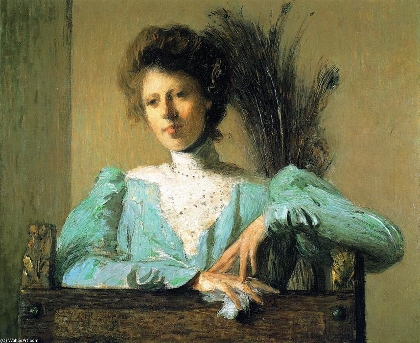 Wikioo.org - The Encyclopedia of Fine Arts - Painting, Artwork by Julian Alden Weir - Peacock Feathers