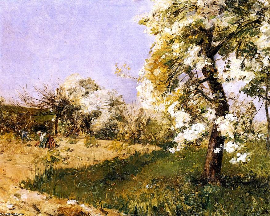 Wikioo.org - The Encyclopedia of Fine Arts - Painting, Artwork by Frederick Childe Hassam - Pear Blossoms