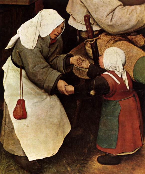 WikiOO.org - دایره المعارف هنرهای زیبا - نقاشی، آثار هنری Pieter Bruegel The Elder - The Peasant Dance (detail)