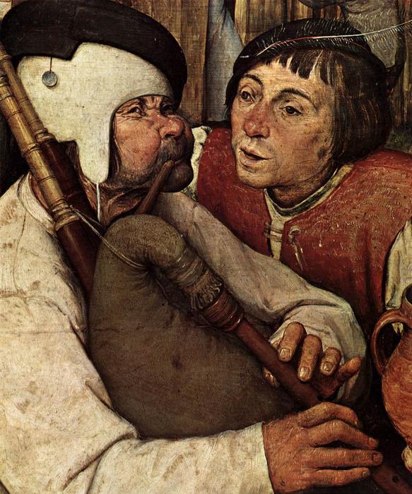 WikiOO.org - Encyclopedia of Fine Arts - Lukisan, Artwork Pieter Bruegel The Elder - The Peasant Dance (detail)