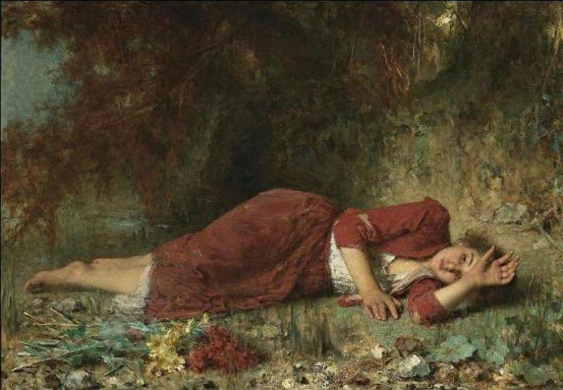 WikiOO.org - Güzel Sanatlar Ansiklopedisi - Resim, Resimler Alexei Alexeievich Harlamoff - Peasant Girl Resting