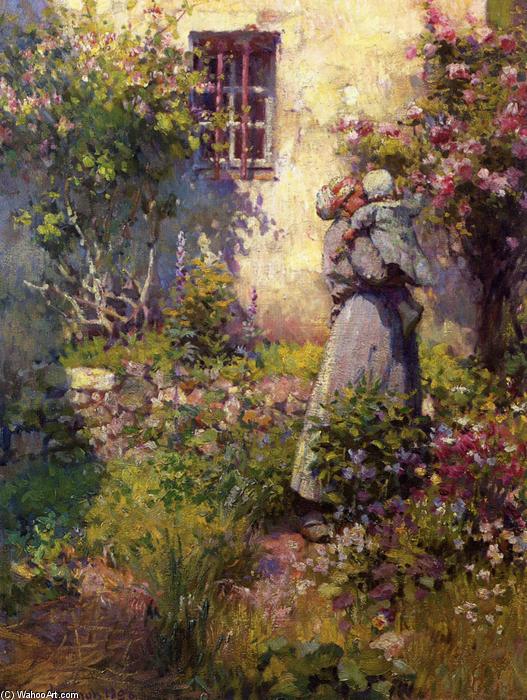 WikiOO.org - Encyclopedia of Fine Arts - Lukisan, Artwork Robert Vonnoh - Peasant's Garden