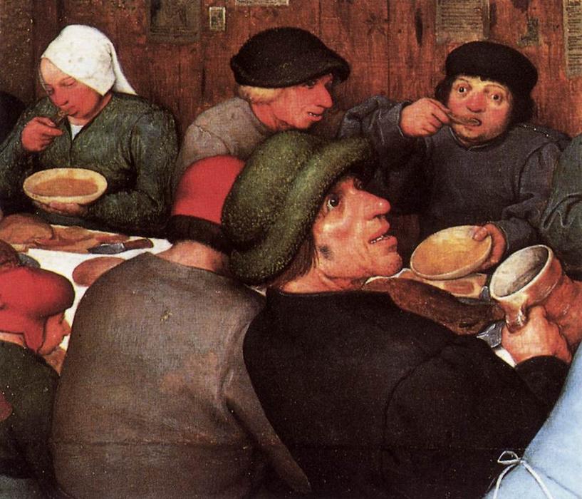 Wikioo.org - Die Enzyklopädie bildender Kunst - Malerei, Kunstwerk von Pieter Bruegel The Elder - bauer hochzeit Ausschnitt