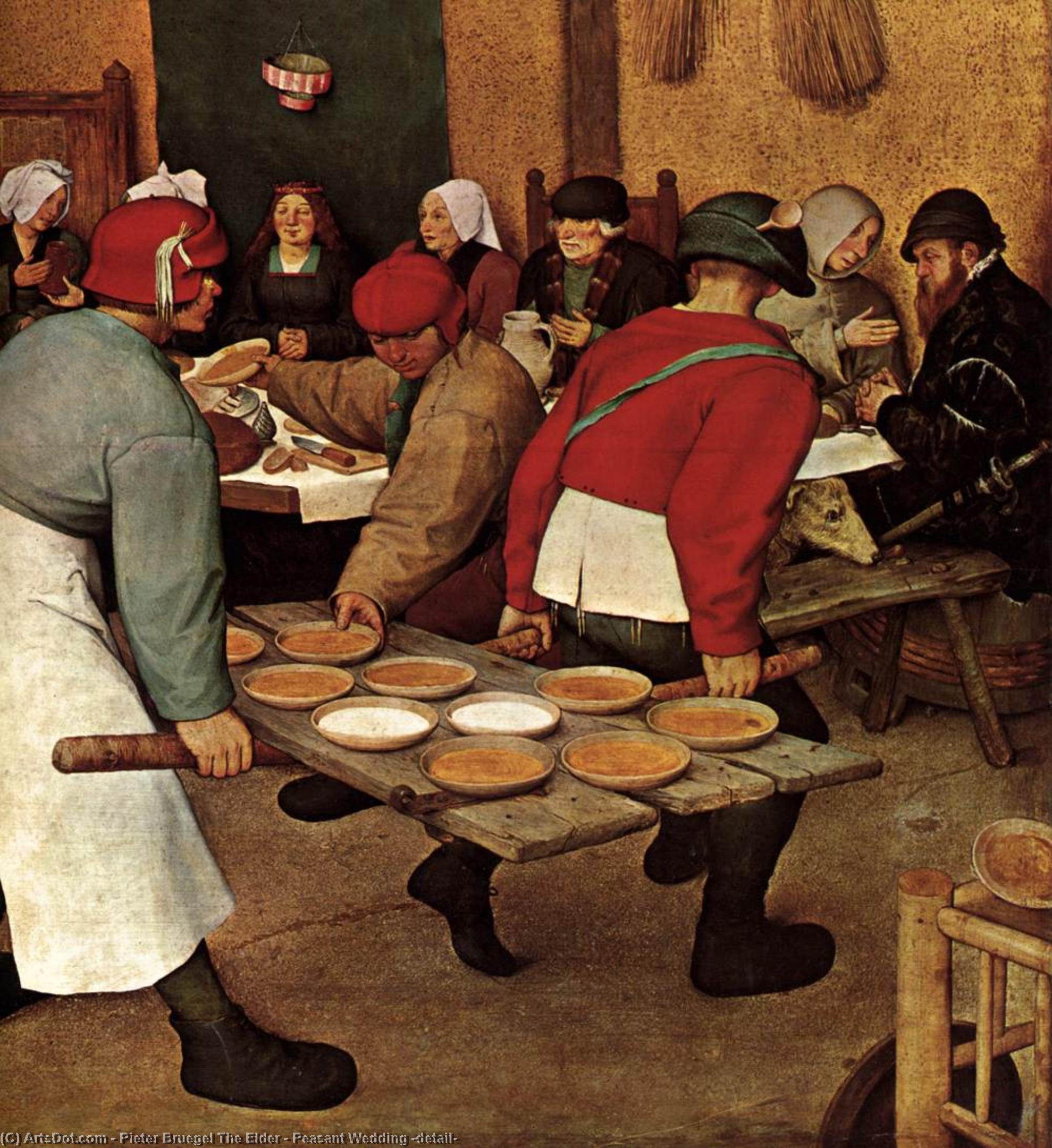 WikiOO.org - Güzel Sanatlar Ansiklopedisi - Resim, Resimler Pieter Bruegel The Elder - Peasant Wedding (detail)