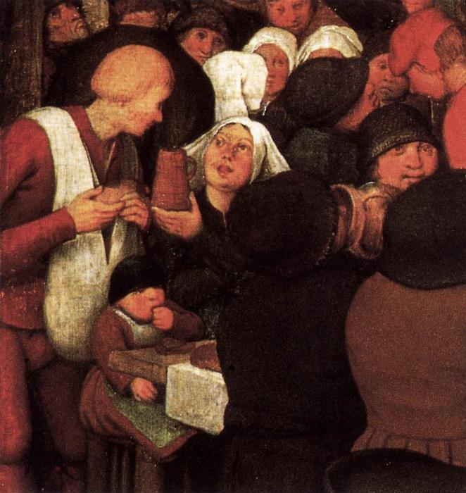 WikiOO.org - Encyclopedia of Fine Arts - Lukisan, Artwork Pieter Bruegel The Elder - Peasant Wedding (detail)