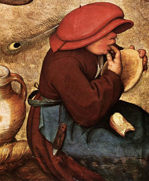 Wikioo.org - สารานุกรมวิจิตรศิลป์ - จิตรกรรม Pieter Bruegel The Elder - Peasant Wedding (detail)