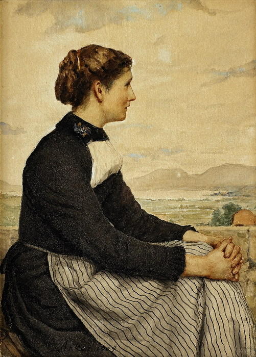 Wikioo.org - Encyklopedia Sztuk Pięknych - Malarstwo, Grafika Albert Samuel Anker - Peasant Woman