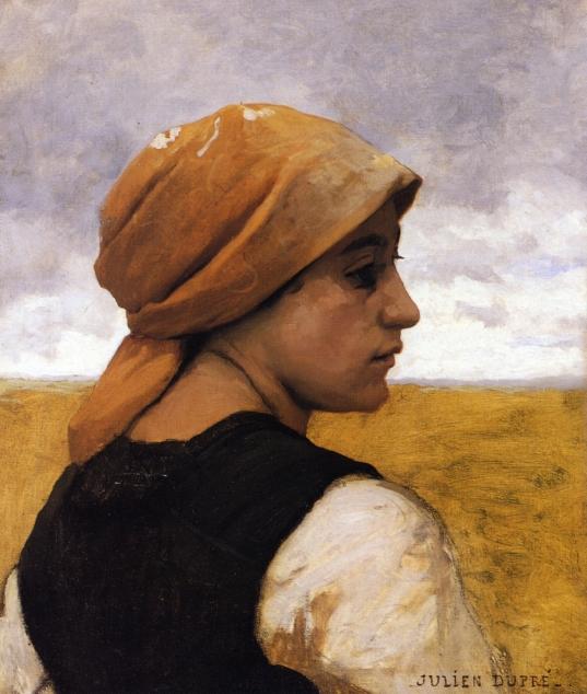 WikiOO.org - Encyclopedia of Fine Arts - Festés, Grafika Julien Dupré - Peasant Woman in Profile