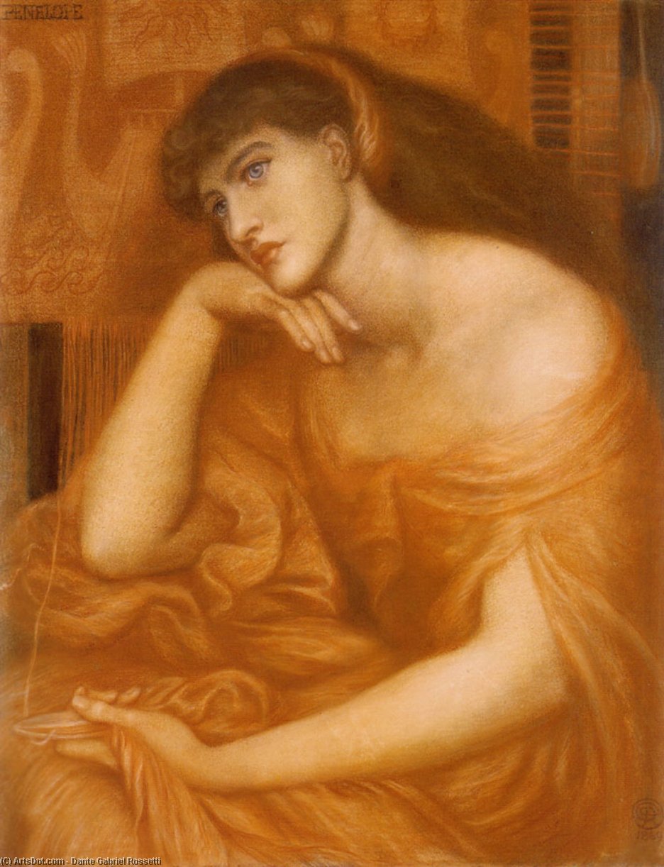 WikiOO.org - Encyclopedia of Fine Arts - Lukisan, Artwork Dante Gabriel Rossetti - Penelope