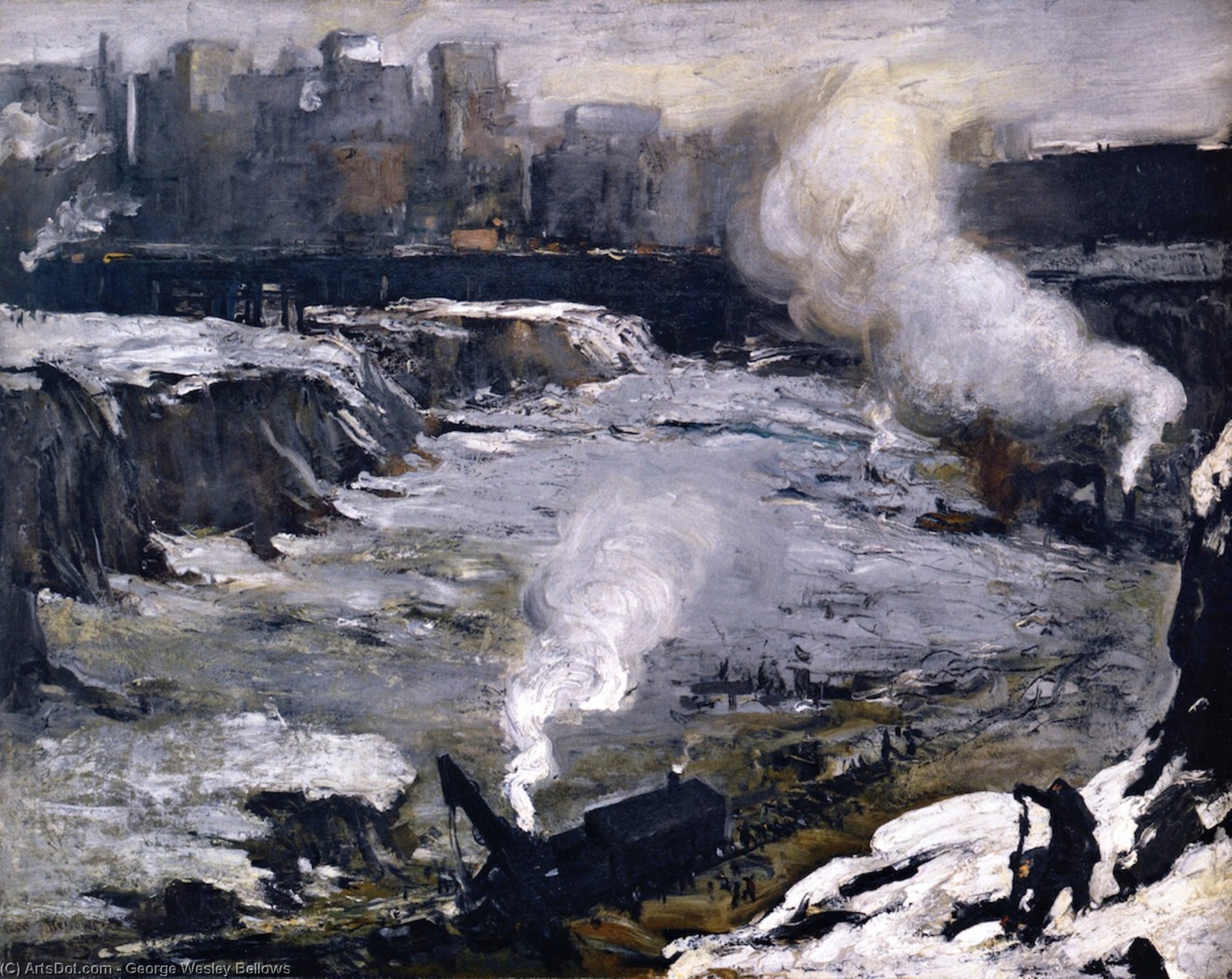 Wikioo.org - The Encyclopedia of Fine Arts - Painting, Artwork by George Wesley Bellows - Pennsylvania Excavation