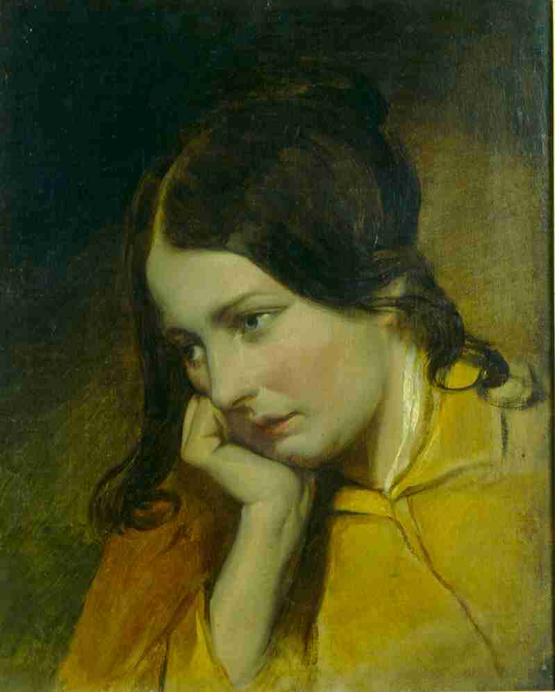WikiOO.org - Encyclopedia of Fine Arts - Målning, konstverk Friedrich Ritter Von Amerling - Pensive Girl