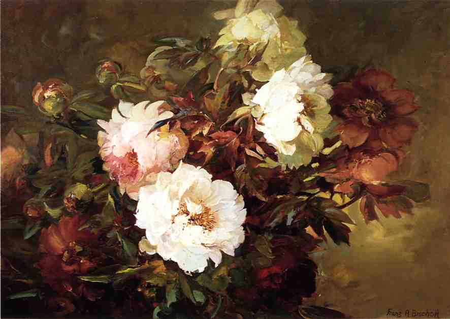 Wikioo.org - The Encyclopedia of Fine Arts - Painting, Artwork by Franz Bischoff - Peonies