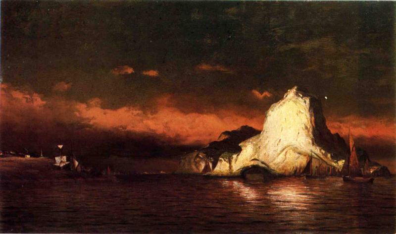 Wikioo.org - สารานุกรมวิจิตรศิลป์ - จิตรกรรม William Bradford - Perce Rock, Belle Isle Straits