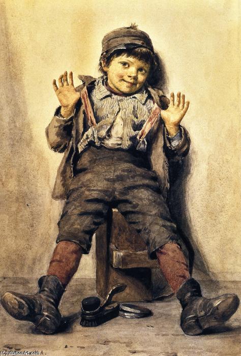 Wikioo.org - The Encyclopedia of Fine Arts - Painting, Artwork by John George Brown - Perfectly Happy