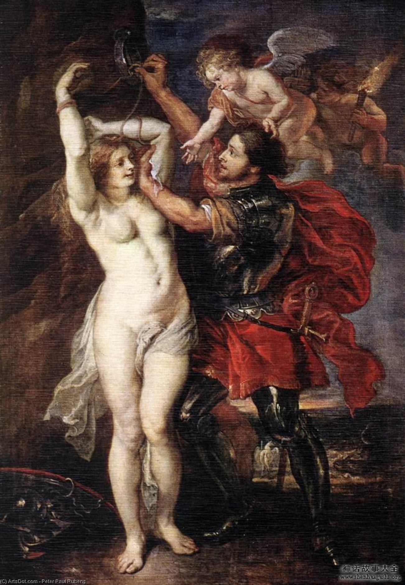 Wikioo.org - สารานุกรมวิจิตรศิลป์ - จิตรกรรม Peter Paul Rubens - Perseus Liberating Andromeda
