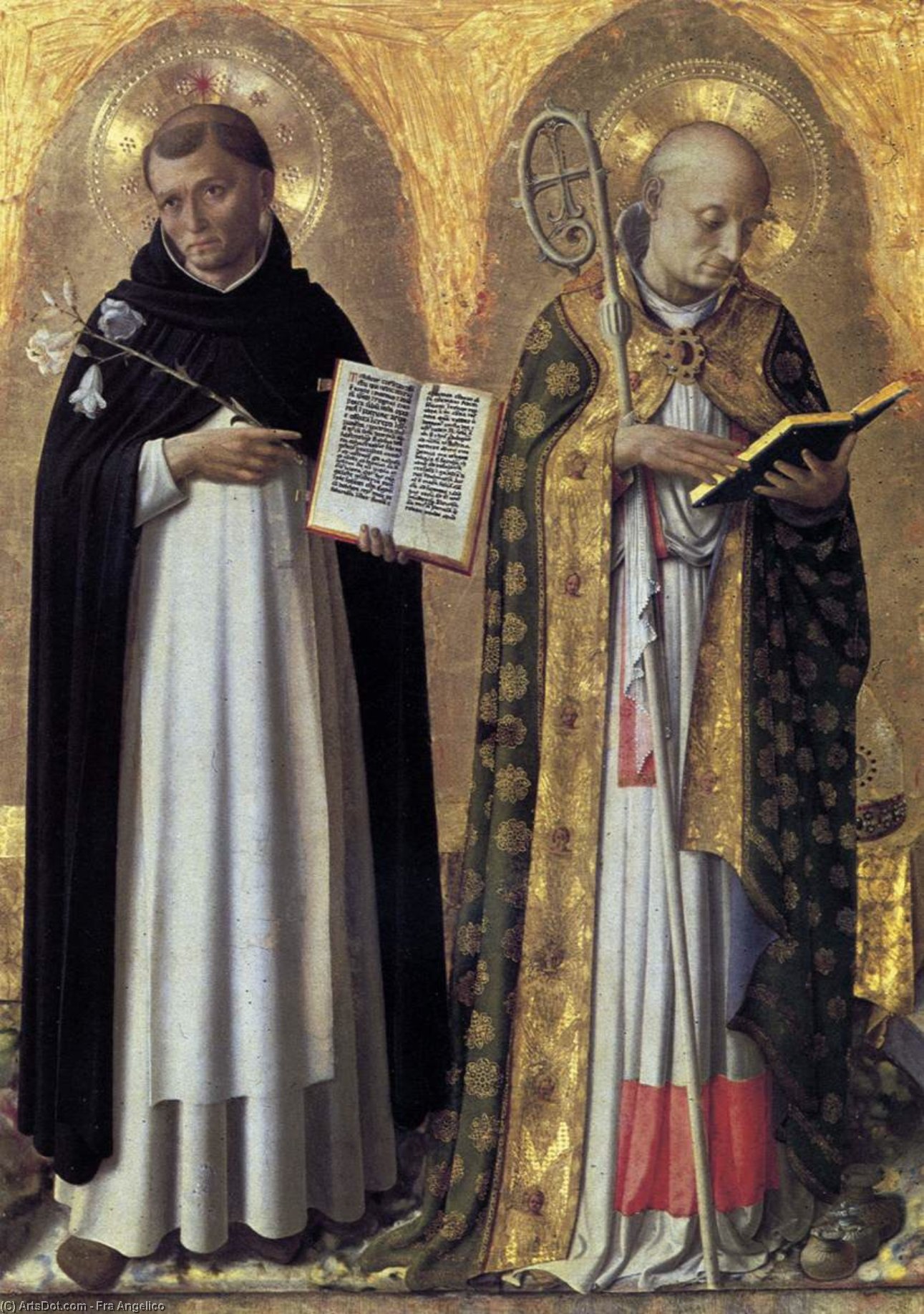Wikoo.org - موسوعة الفنون الجميلة - اللوحة، العمل الفني Fra Angelico - Perugia Altarpiece (left panel)