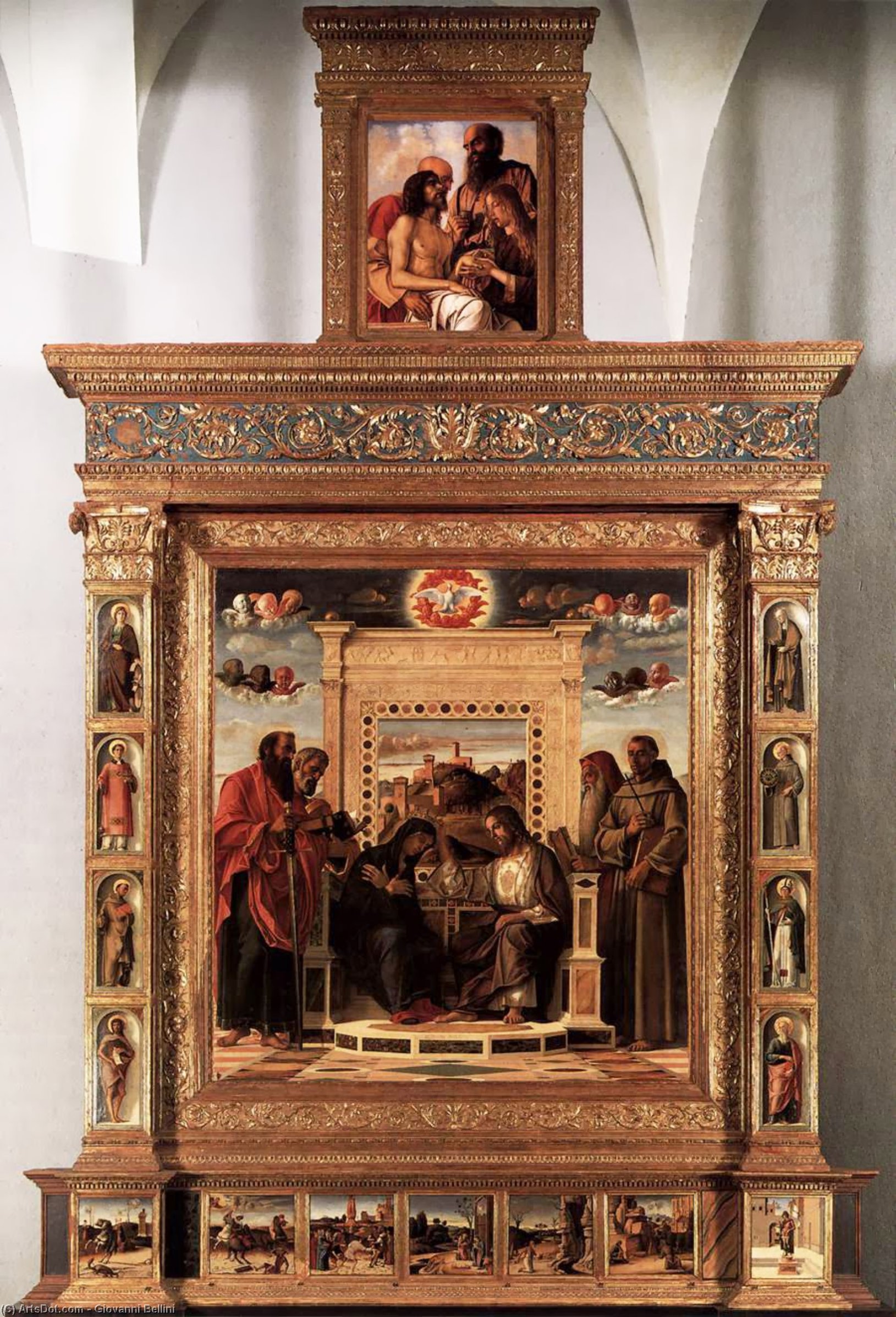 WikiOO.org – 美術百科全書 - 繪畫，作品 Giovanni Bellini - 佩萨罗祭坛
