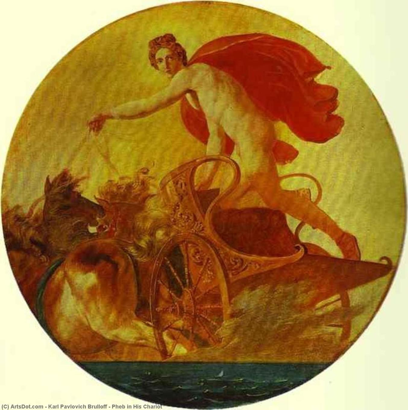 WikiOO.org - Güzel Sanatlar Ansiklopedisi - Resim, Resimler Karl Pavlovich Brulloff - Pheb in His Chariot