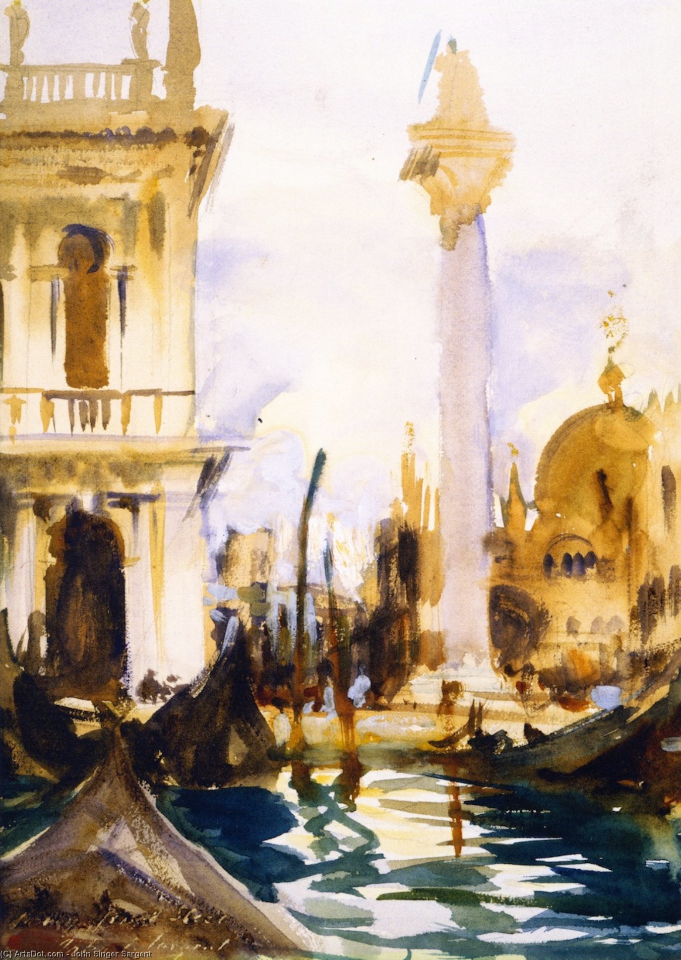WikiOO.org - Encyclopedia of Fine Arts - Lukisan, Artwork John Singer Sargent - Piazzetta, No. 2
