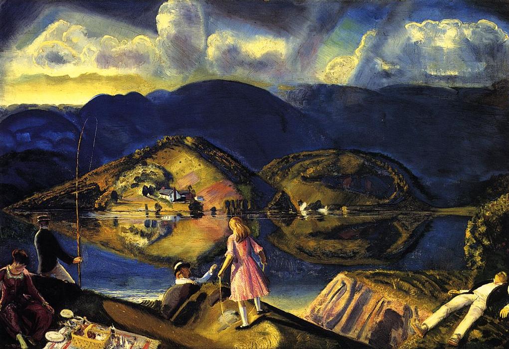 Wikioo.org - The Encyclopedia of Fine Arts - Painting, Artwork by George Wesley Bellows - The Picnic