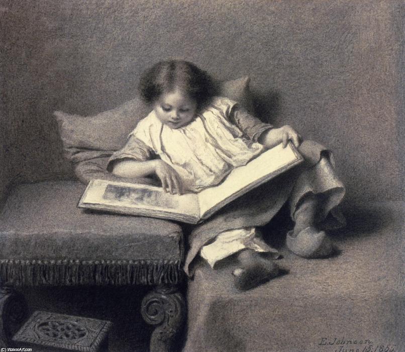 Wikioo.org - The Encyclopedia of Fine Arts - Painting, Artwork by Jonathan Eastman Johnson - The Picture Book