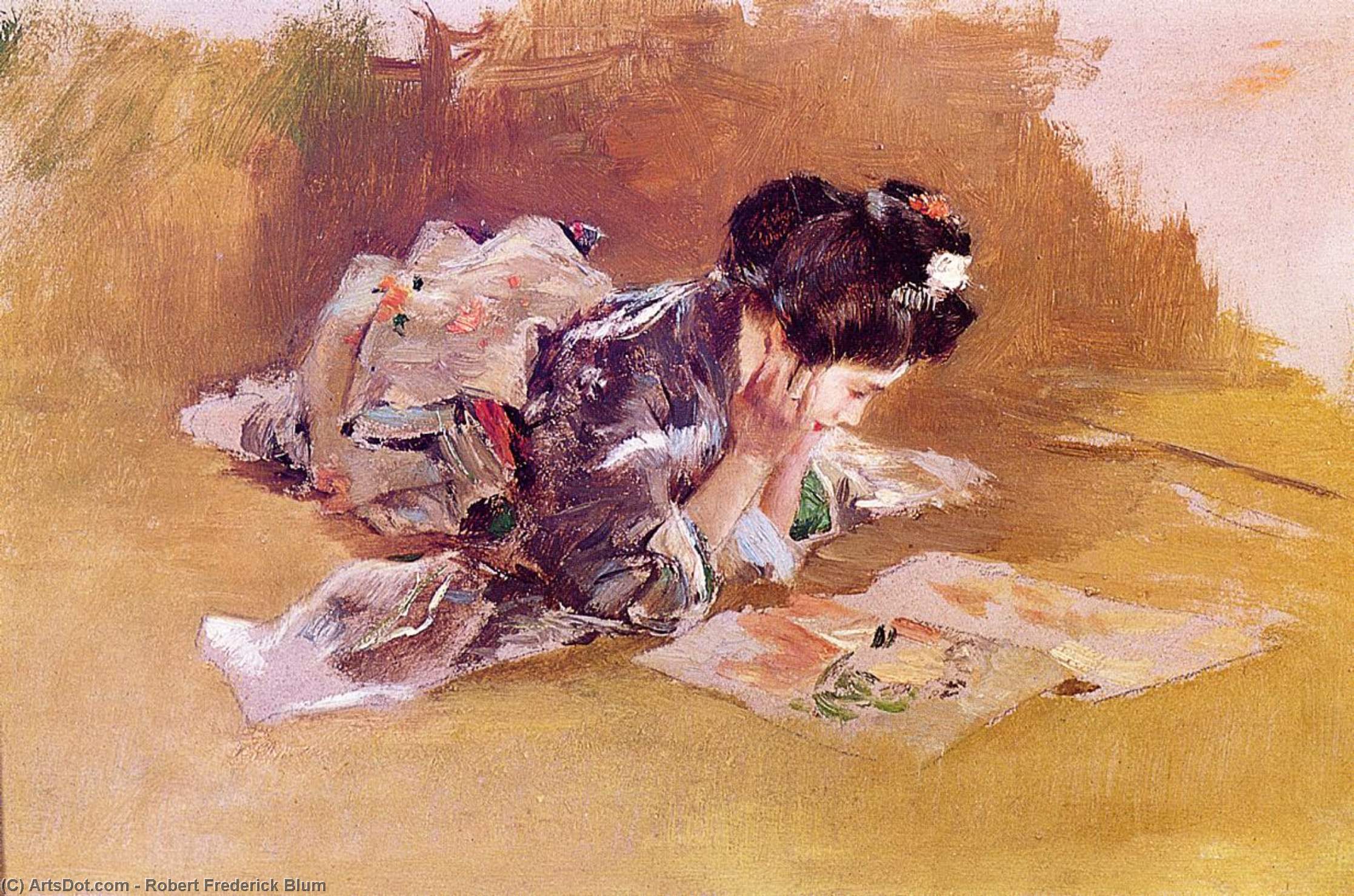 Wikioo.org - The Encyclopedia of Fine Arts - Painting, Artwork by Robert Frederick Blum - The Picture Book
